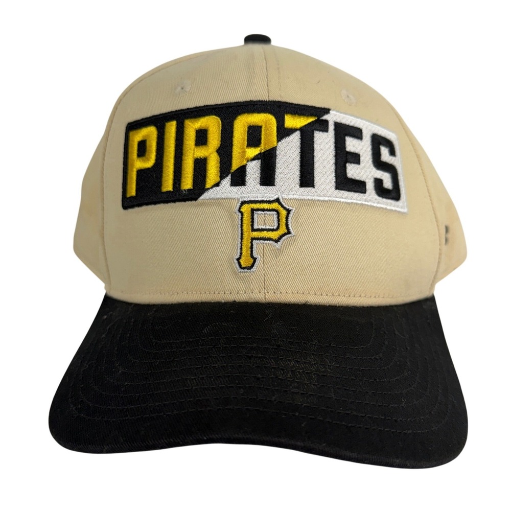 Pittsburgh Pirates Fanatics‎ MLB Snapback Hat Tan Black Adjustable Cotton Cap
